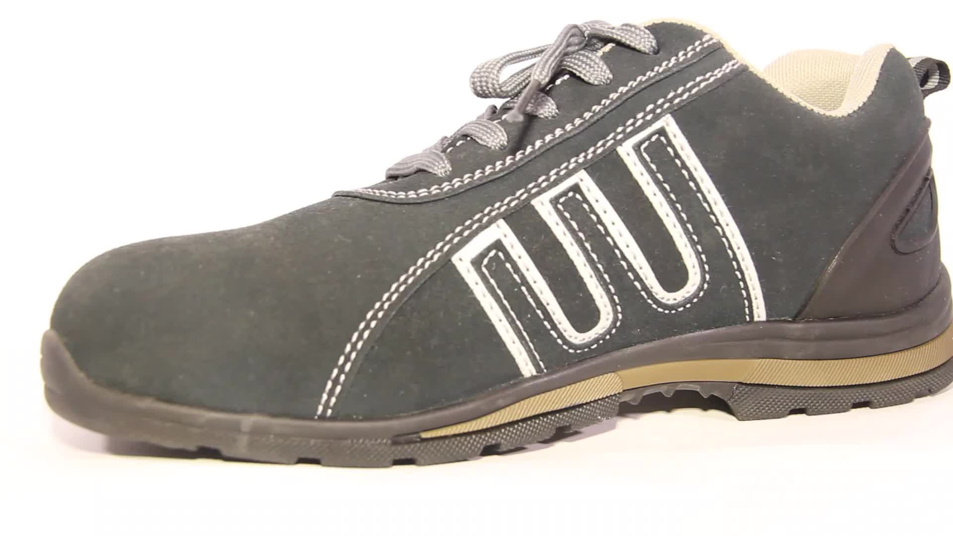 Wholesale Factory High Quality Low Ankle Steel Toe Suede Leather Sport