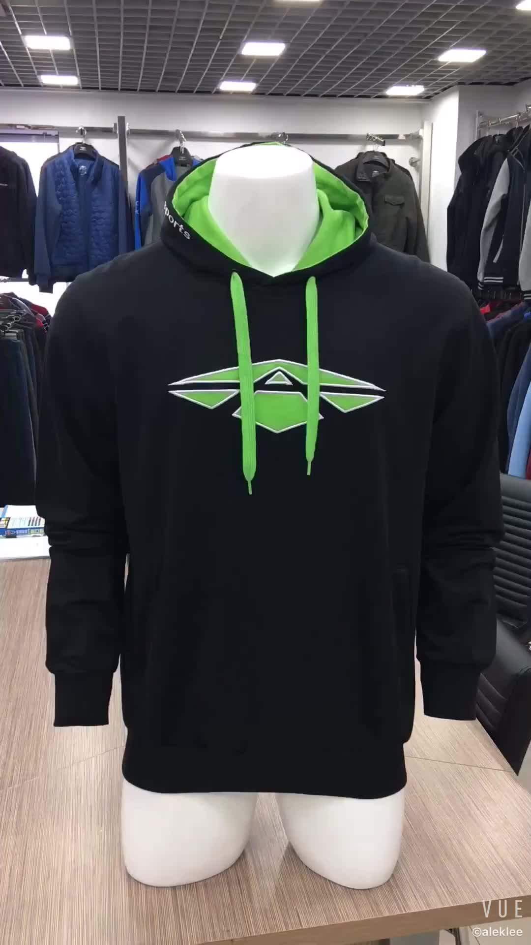 Mens Clothing Wholesale Long Sleeve Plain Black Pullover Fit Male