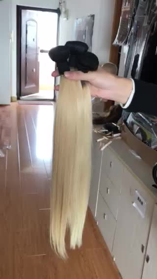 Double Drawn White Blonde 613 Color European Remy Human Hair