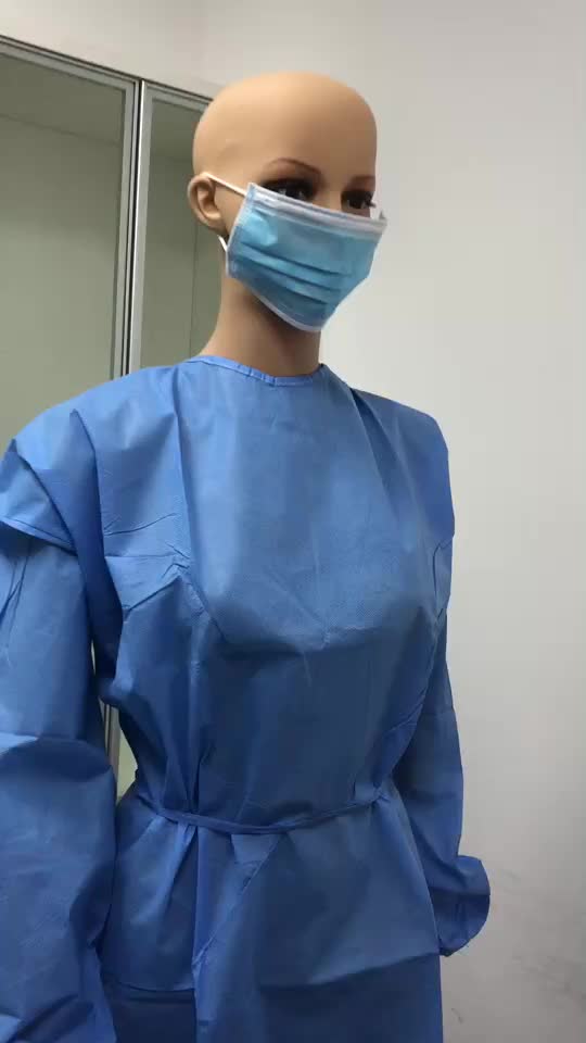 Medical Biodegradable Disposable Yellow Isolation Gown Laboratory