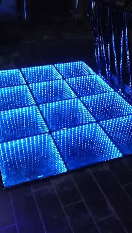 interactive tempered glass infinity 3d larger dance dmx direct factory floor led