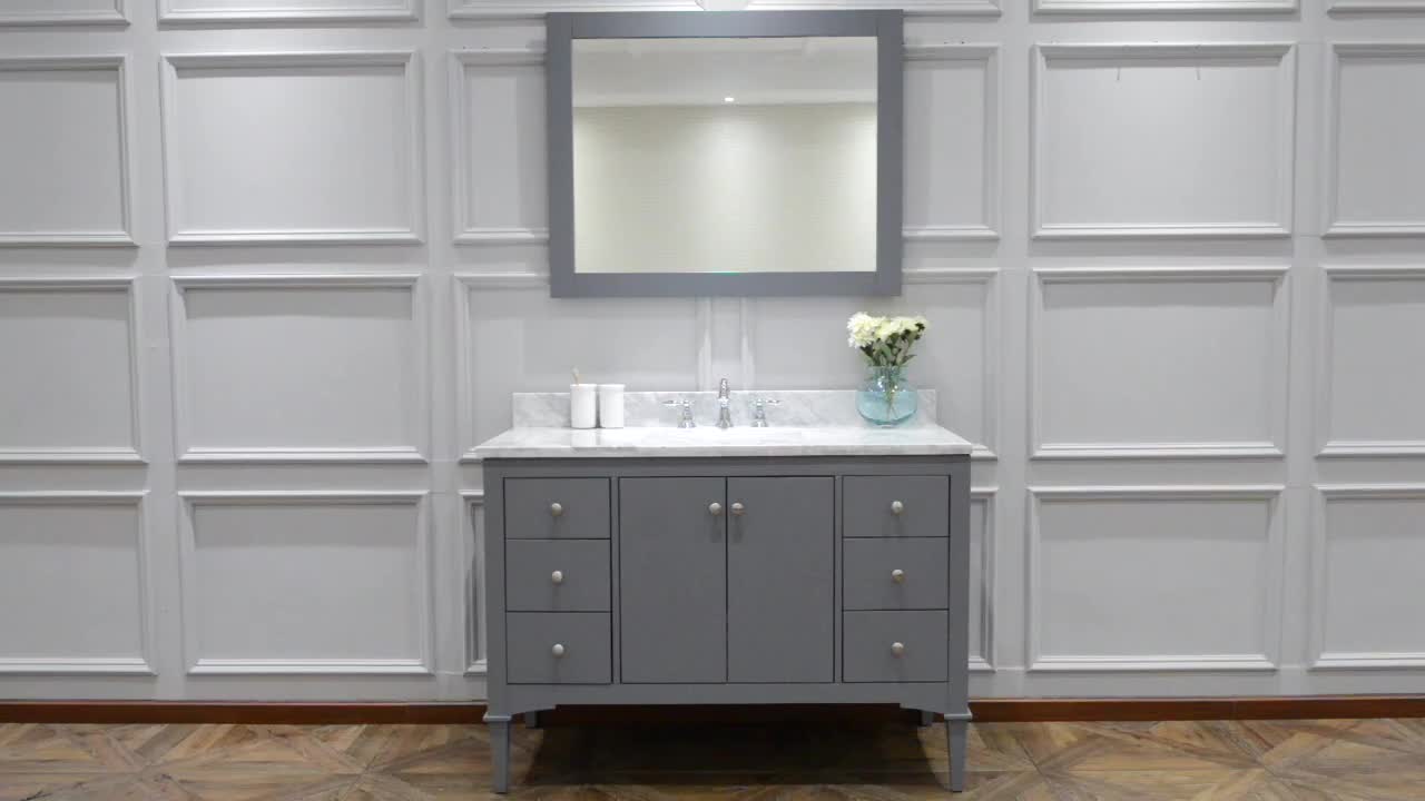 White Washed Wood Bathroom Vanity
