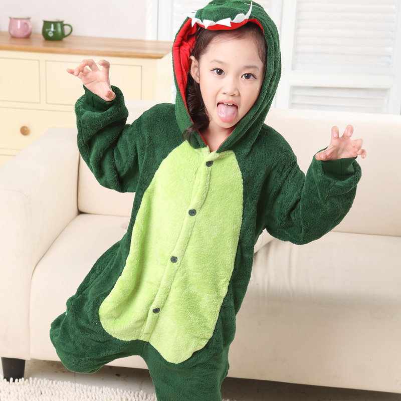 男女童装秋<em>冬装可爱</em>儿童<em>睡衣</em>居家服恐龙<em>卡通</em>款
