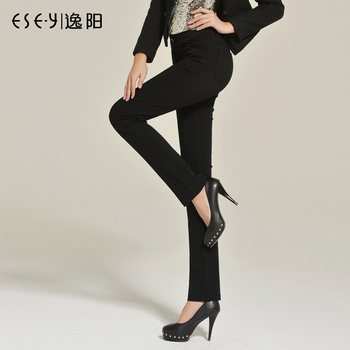 <em>直筒</em>裤搭配_<em>逸阳女裤</em>2013新款 OL大码裤子中