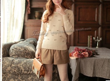 针织衫搭配_2013<em>春款</em>女装毛衣 女韩版<em>短款毛</em>