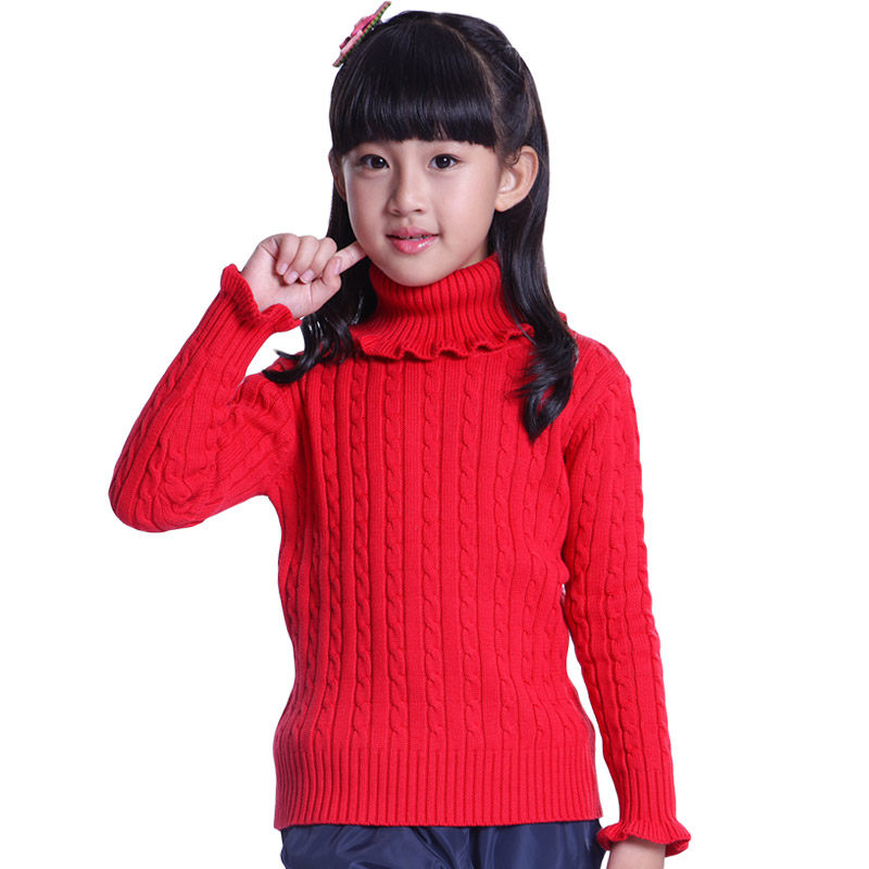 童装中大<em>女童毛衣</em>春秋<em>冬季</em>少女高领针织衫儿童