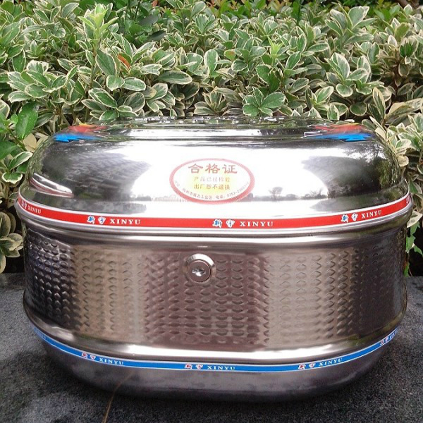 正品新宇430大号圆不锈钢尾箱摩托车电动车不