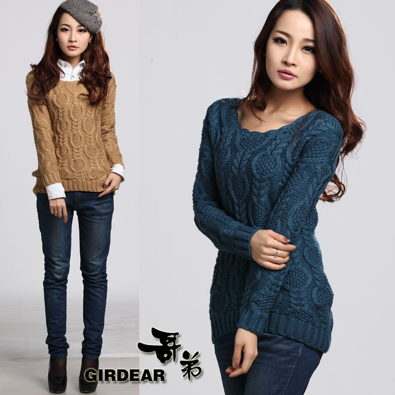 2013秋装<em>新款</em>女装 哥弟女士<em>低领毛衣</em> 时尚保暖