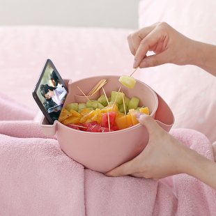 double-layer fruit tray drain basket home lazy candy tray box creative kitchen living room eating melon seeds tray plastic