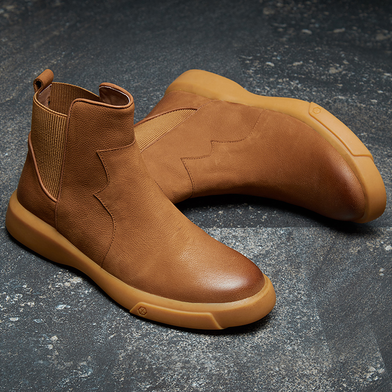 Mùa đông ấm Martin ủng nam cao Anh giúp hoang dã một chân ngắn tay áo Chelsea boot xu hướng - Giày ống