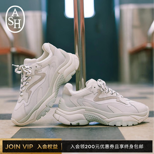 ash women's shoes new adict series fashionable high low top sports shoes small white shoes couple's old dad shoes