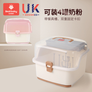 babies baby can carry baby bottle holder baby storage box plastic baby milk powder box children dust-proof drying ra