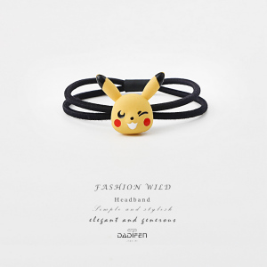 Pikachu đầu dây tóc dây đeo vòng đeo tay hai mục đích cao su ban nhạc vòng tóc nữ mũ Hàn Quốc lưới đỏ in dễ thương trường hợp da nhỏ - Vòng đeo tay Clasp