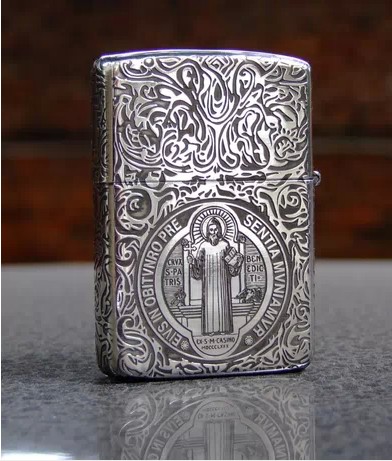 三哥zippo 原装正品 打火机 纯银盔甲康斯坦丁 康机 地狱神探