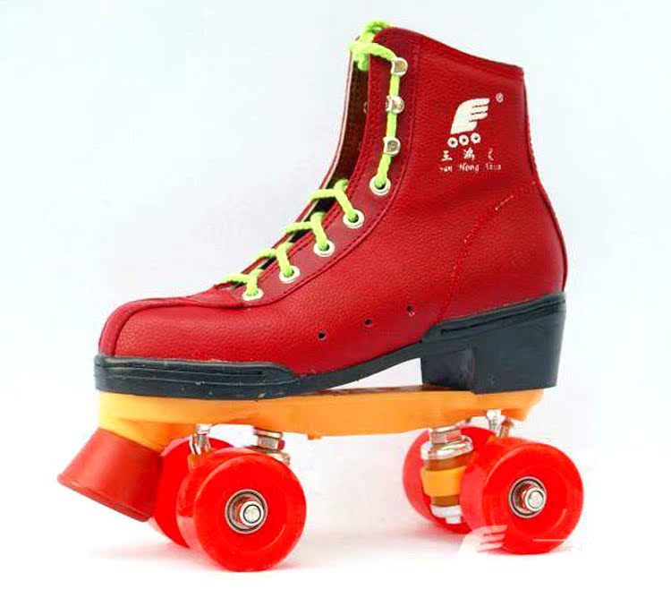 三鸿星s238aa-4红色双排花样轮滑鞋 旱冰鞋 溜冰鞋 双排溜冰鞋