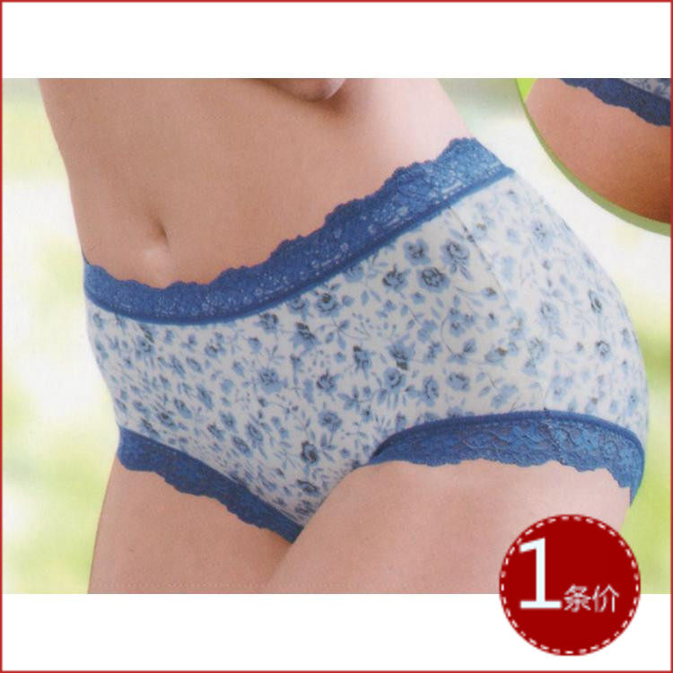 三盒包邮富妮来<em>女士内裤</em>女<em>莫代尔</em>蕾丝边中腰平
