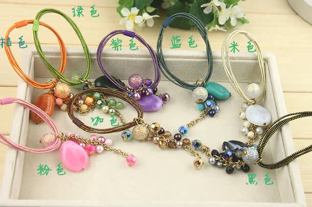 韩国kknekki细发圈亮丝皮筋<em>弹力</em>好耐用不<em>伤头</em>