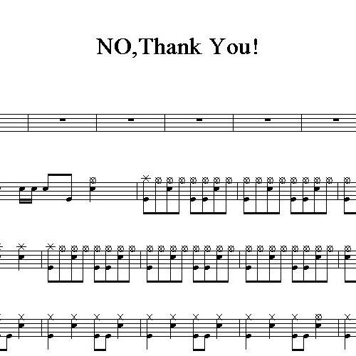架子鼓谱定制服务_<em>轻音少女</em>_NO,Thank You!|一