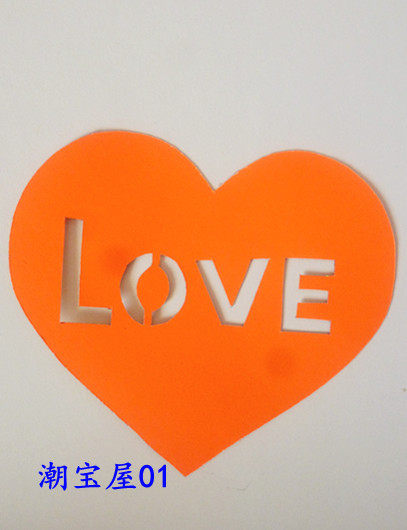 <em>爱心</em>LOVE造型 <em>儿童</em>刻花<em>发型</em>模具 婴儿理发模