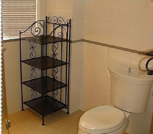 欧式 铁艺置物架 浴室架 整理收纳架 墙角 搁物架 厨房浴室盆架