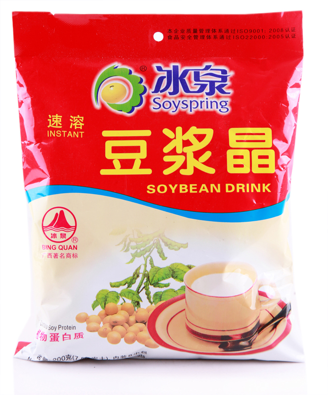 冰泉豆浆晶200g*8非转基因纯原味豆奶粉营养早餐食品冲饮不包邮