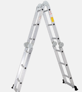 折叠梯子两用关节梯工程梯八字腿工直马梯铝合