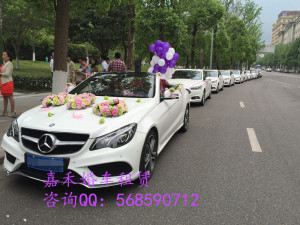 重庆敞篷婚车出租 清一色婚车队租赁 奔驰E26