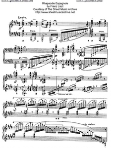 李斯特 西班牙狂想曲 Rhapsodie Espagnole S