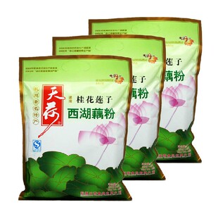  老品牌 杭州特产 420g袋天荷西湖藕粉桂花莲子*3袋
