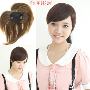 High temperature wire Head No trace invisible Oblique bangs Toupee Qi Liu Head Hair Wig piecein the Hair Care/Wig , Wig , Liu tablets category - from Buy2taobao.com to provide professional Taobao agent buy service