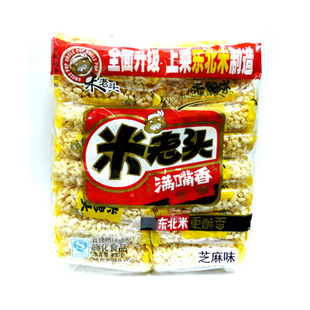  满嘴香 米老头 满嘴香米通 芝麻味 膨化食品 350g 东北米更淳香