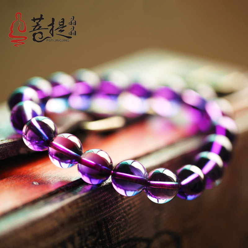 菩提晶晶 爱情养晶乌拉圭紫水晶手链6MM至10MM女士手串饰品 完美 菩提晶晶 爱情养晶乌拉圭紫水晶手链6MM至10MM女士手串饰品 完美