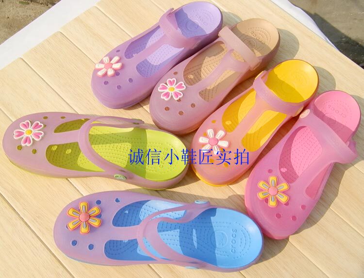 正品crocs女鞋花园鞋凉鞋沙滩鞋玛丽珍变色洞洞鞋透气拖鞋特价