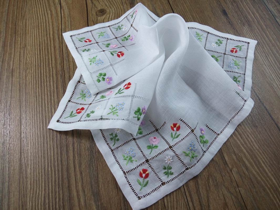 江南绣坊 纯手工抽纱刺绣纯麻手帕绣花礼品手绢 四角格子花开|ruв категории Аксессуары, платок - от Buy2taobao.com для оказания профессиональной услуги покупки агента Taobao