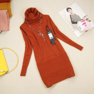 淘宝网2012<em>菲恩</em>新款<em>毛衣</em>堆堆领中长款包臀连