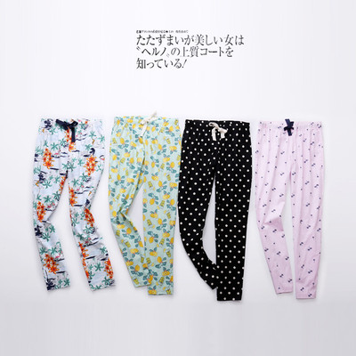 优质面料 夏季薄款梭织纯棉布睡裤 女士家居裤 休闲空调裤