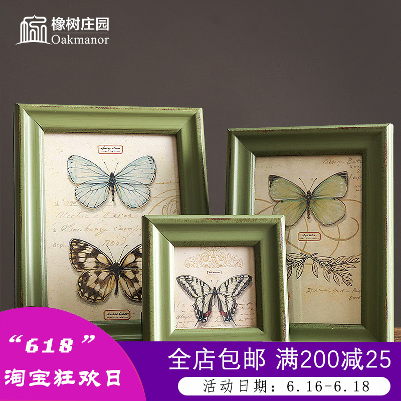 i美式现代实木7寸相框摆台组合创意卧室床头照片框画框套装装饰品|ruв категории Домашний быт, рамка/рамка - от Buy2taobao.com для оказания профессиональной услуги покупки агента Taobao
