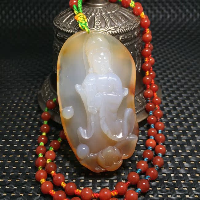 natural agate Necklace Men's Red agate Bead chain Ethnic style a buddism godness guanyin agate 108 Beads Necklace giftin the Accessories/Fashion Jewelry, Necklace category - from Buy2taobao.com to provide professional Taobao agent buy service