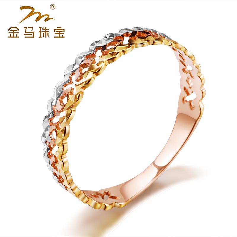 金马珠宝18K玫瑰金彩金戒指 时尚精致公主款高贵美丽专柜正品包邮 金马珠宝18K玫瑰金彩金戒指 时尚精致公主款高贵美丽专柜正品包邮