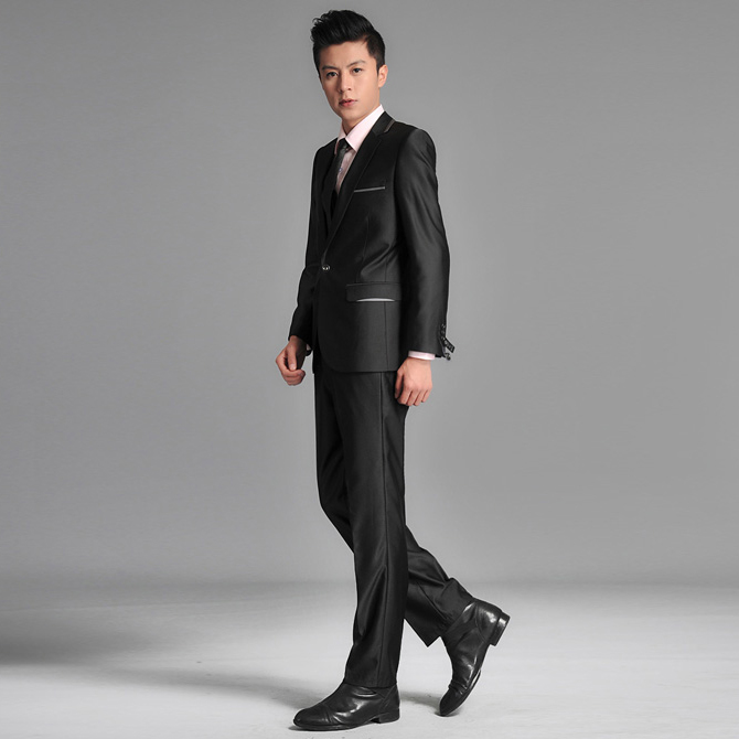 春秋男装韩版西服休闲小西装潮男士修身西服套装结婚伴郎主持礼服 春秋男装韩版西服休闲小西装潮男士修身西服套装结婚伴郎主持礼服