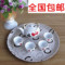 上下架计划:圆形时尚创意水果盘子塑料盘茶盘餐盘非密胺皮革防滑托盘全国包邮