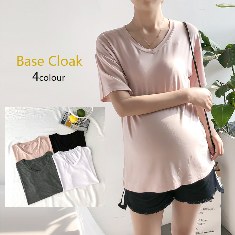 孕妇短袖T恤女孕妇纯棉宽松V领上衣|msdalam kategori Bekalan Ibu / Ibu / Pemakanan, bersalin, baju-T - dari Buy2taobao.com untuk memberikan perkhidmatan ejen Taobao profesional membeli