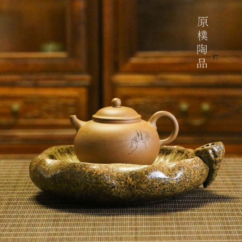 包邮手工粗陶壶承茶艺茶壶杯托迷你壶垫储水干泡台茶海小容量排水在类目 餐饮具, 茶具, 茶盘中 - 来自Buy2taobao.com提供专业的淘宝代购服务