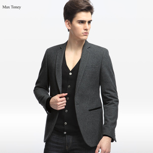  Max Toney春装男士休闲西服/便西装  修身羊毛小西装外套 男229