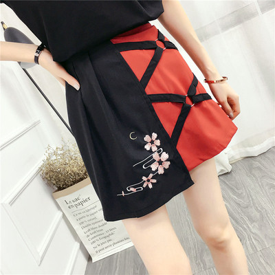 森女日系高腰a字裙不规则ins超火裙子时尚半身裙学生潮2020新款夏