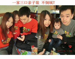  sugarman鸭子婴儿亲子装 童装不倒绒加厚上衣t恤 宝宝全家装可批