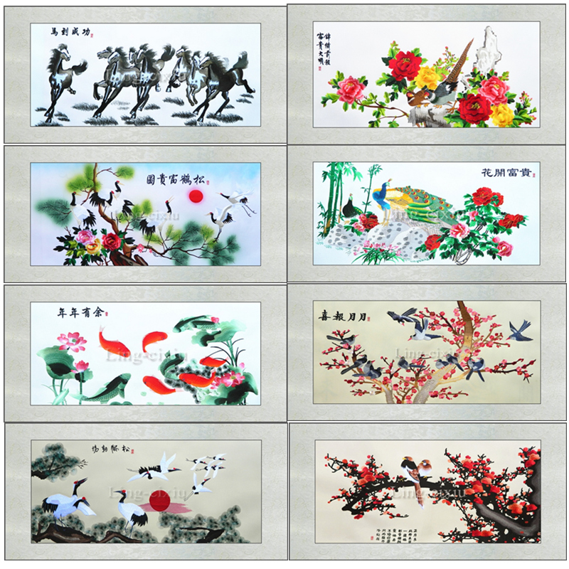 Many Suzhou embroidery finished product One hundred Cranes the elderly Birthday gift Stork Sickness Chaoyang grandpa grandma birthdayin the Home Fabric , Embroidery Kit , Embroidery  category - from Buy2taobao.com to provide professional Taobao agent buy service
