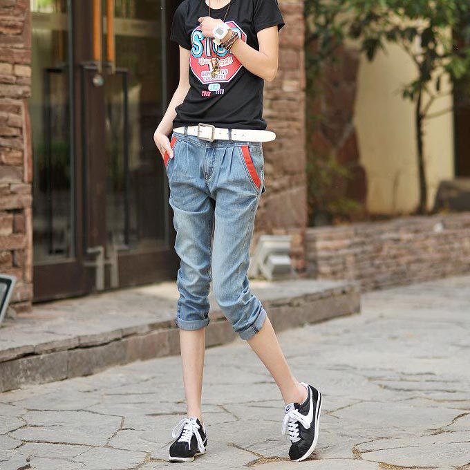 【奥运200808088】<em>女士哈伦裤</em>大码<em>牛仔裤</em>女