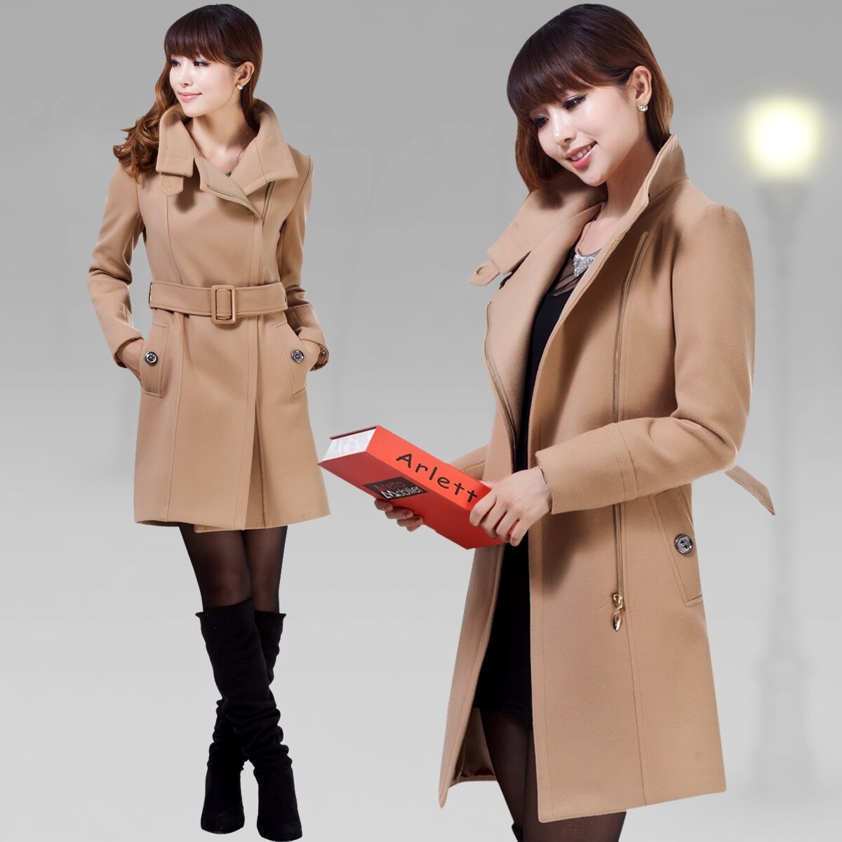 <em>女士</em>妮子中长<em>外套</em> : <em>女士</em>妮子中长<em>外套</em>图片及搭