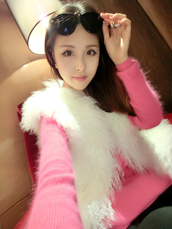 2 柔软 米白色 超大厚实 羊羔毛皮毛一体<em>羊毛</em>皮